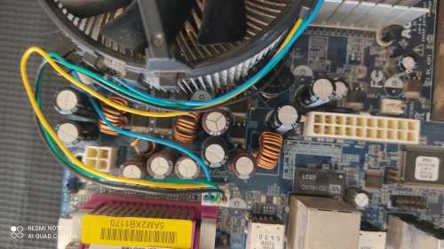 ASROCK 775VM800 Motherboard + Intel core duo CPU + Ram + CPU Cooler + Backplate***Sold for spares***
