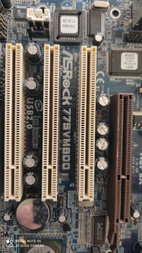 ASROCK 775VM800 Motherboard + Intel core duo CPU + Ram + CPU Cooler + Backplate***Sold for spares***