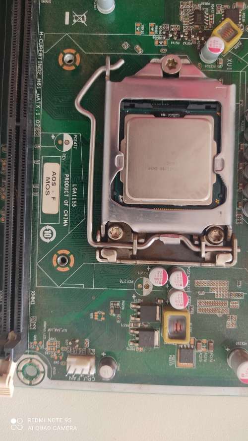 HP LGA1155 Motherboard + Pentium G620 2.6GHz CPU + IO Shield ( Back Plate ) *** Untested ,sold as is