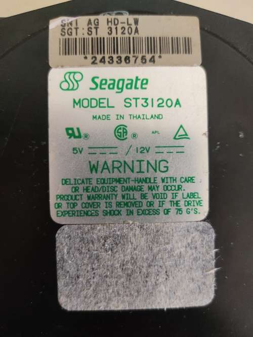 Super Rare Very Old Seagate ST3120A PATA/IDE Harddrive **Working**