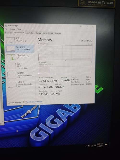 6GB GTX Graphics Card Gaming Beast**Gigabyte Gaming Laptop**16GB**intel Core i7**1TB**Read