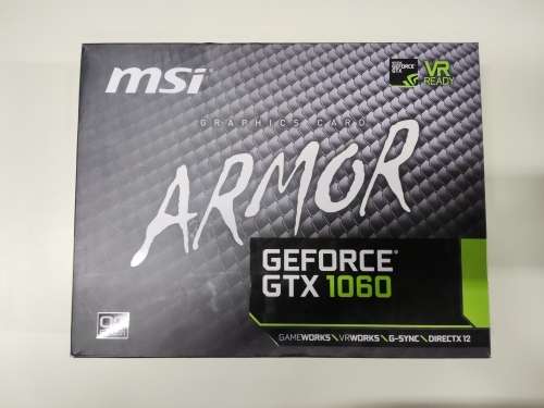 **Boxed**MSI ARMOR GTX1060 6GB OC Edition**GDDR5 6GB Ram**With all original accessories