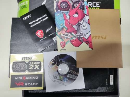 **Boxed**MSI ARMOR GTX1060 6GB OC Edition**GDDR5 6GB Ram**With all original accessories