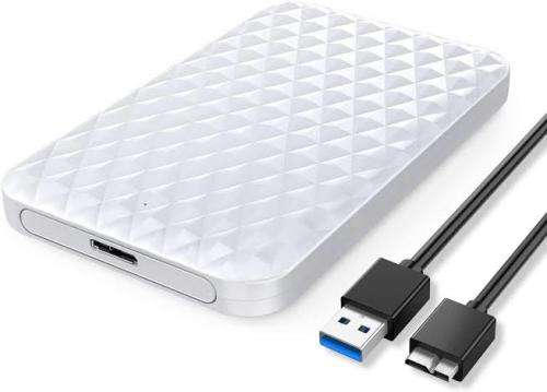 White Orico HDD Enclosure for 2.5inch harddrives or SSD`s