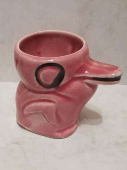Vintage Royal Art Potteries Longton `C`  -   Pink Duck Egg  Holder