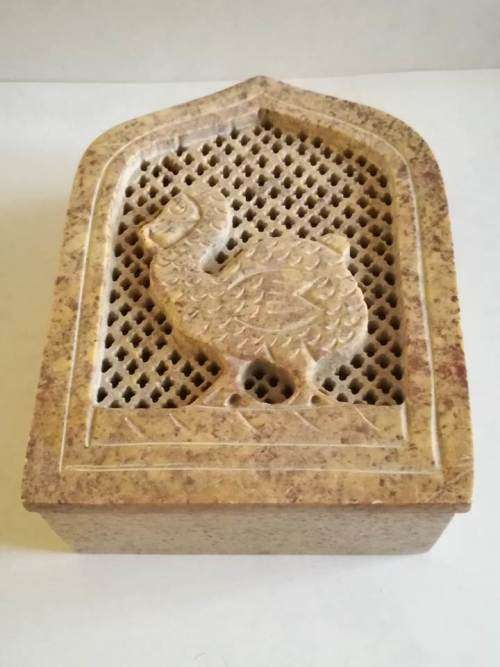 Unique Stone Hand Made Dodo Trinket Box