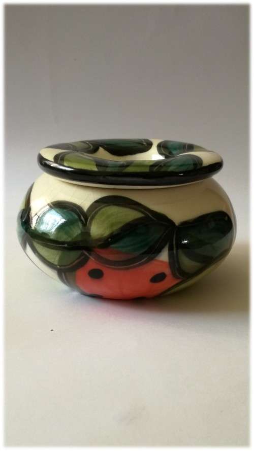 Green/Beige Yellow/ Orange 2 piece vase