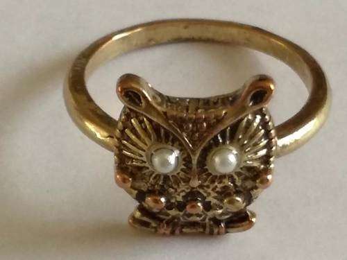 Bohemian Pearly Eye Owl Ring