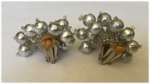 Clip On Silver Plastic Balls