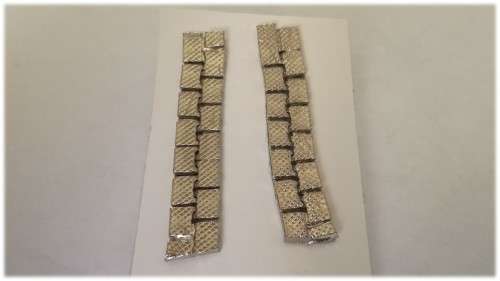 Long silver tone squares