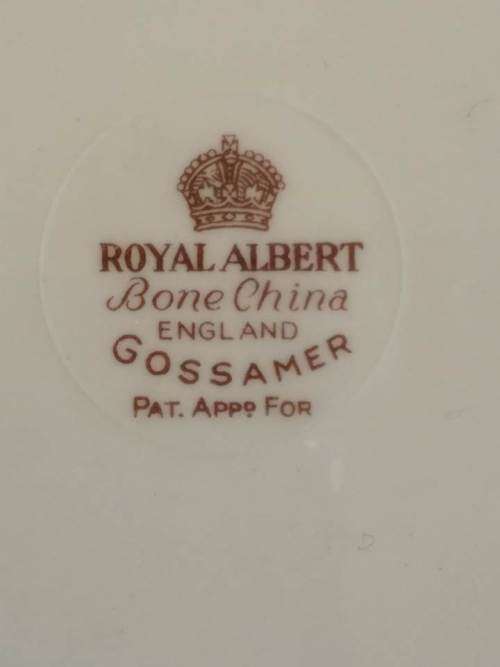 1950`s Royal Albert Bone China `Gossamer` Side Plate -  Grey