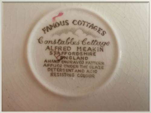 1900 - 1920 Antique Alfred Meakin Staffordshire - Constables Cottage - Saucer