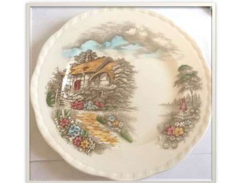 1950`s - Alfred Meakin Staffordshire - Anne Hathaway`s Cottage -  Dinner Plate