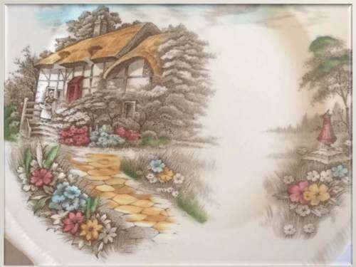 1950`s - Alfred Meakin Staffordshire - Anne Hathaway`s Cottage -  Dinner Plate