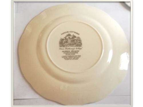 1950`s - Alfred Meakin Staffordshire - Anne Hathaway`s Cottage -  Dinner Plate