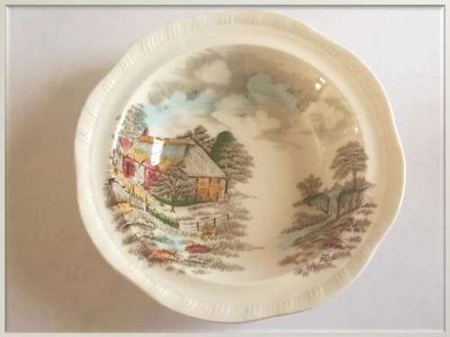 1950`s - Alfred Meakin Staffordshire - Izaak Walton`s Cottage -  Bowl