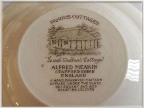 1950`s - Alfred Meakin Staffordshire - Izaak Walton`s Cottage -  Bowl