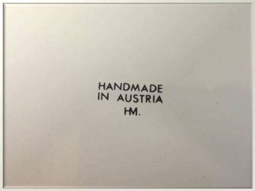 Austrian Enamelware Blue Decorated Bowl - Blue