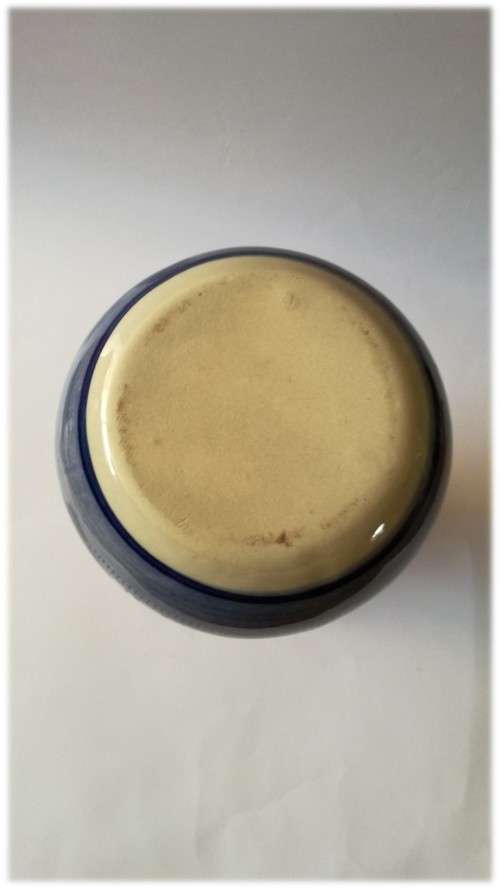 `Clearance Sale` - Brown and Blue Dutch Windmill and Ship Theme Vase -  House 4 Window