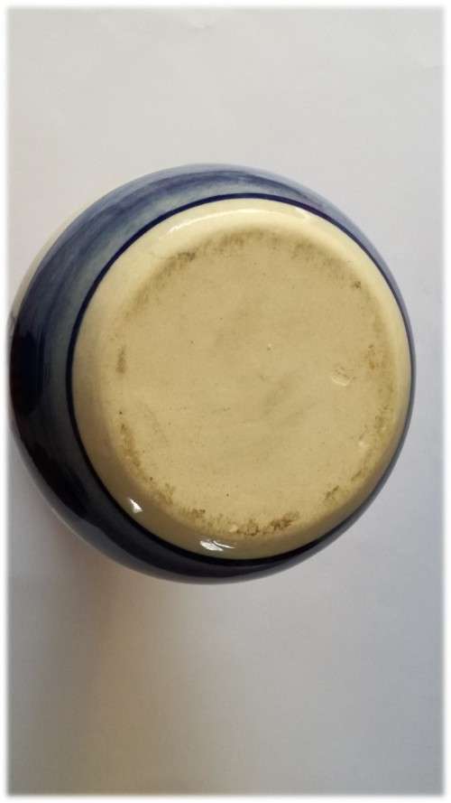 `Clearance Sale` - Brown and Blue Dutch Windmill and Ship Theme Vase -  House 2 Window