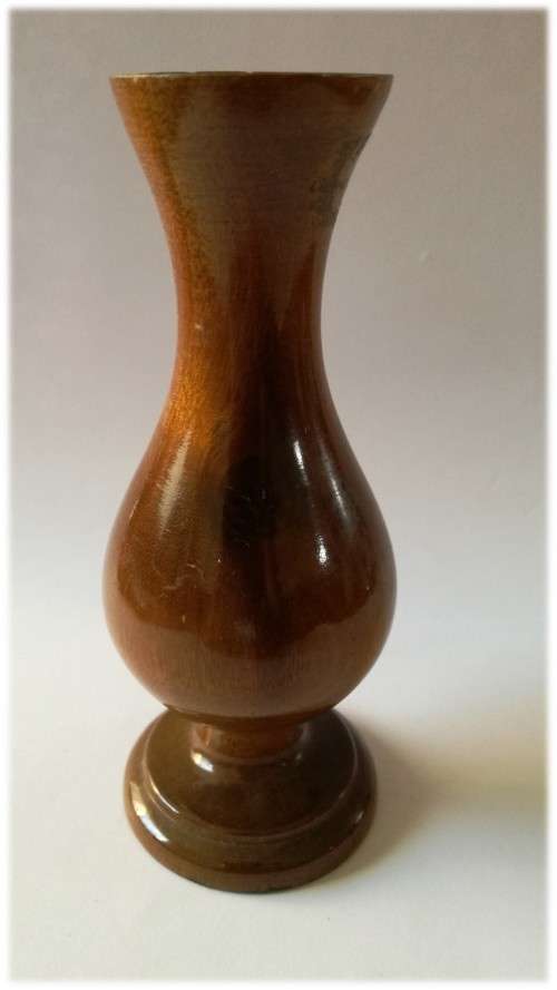 `Clearance Sale` - Short Wooden Vase