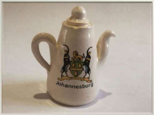 Miniature Vintage Pottery `Johannesburg`  Coffee Pot
