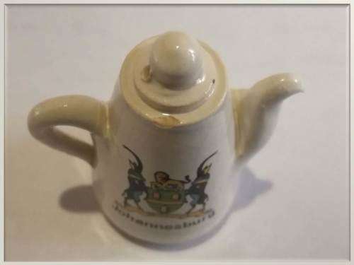 Miniature Vintage Pottery `Johannesburg`  Coffee Pot