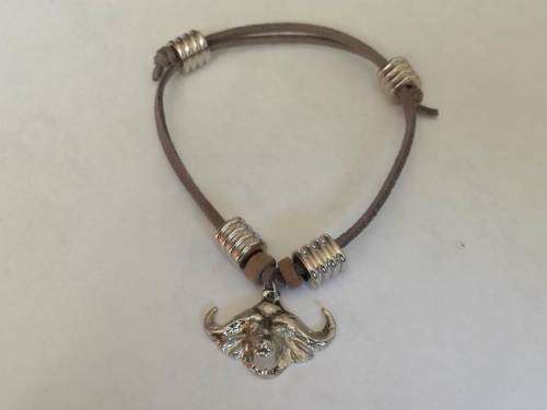 Adjustable Leather Bracelet -  Buffalo