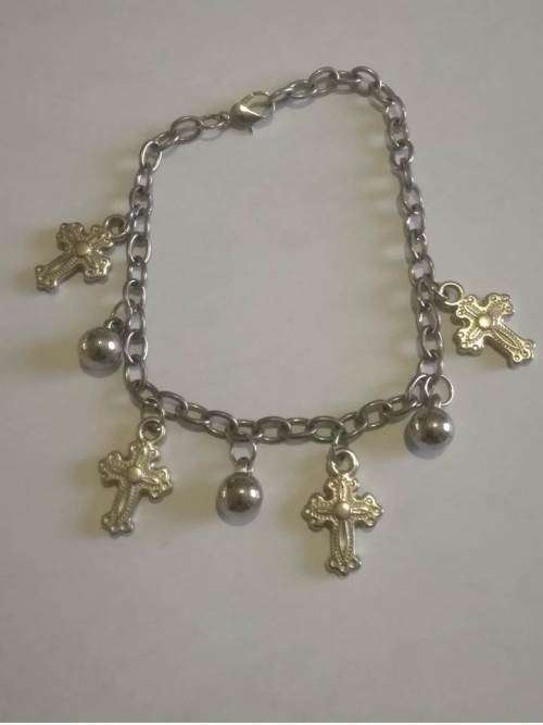 Cross and Ball Bracelet