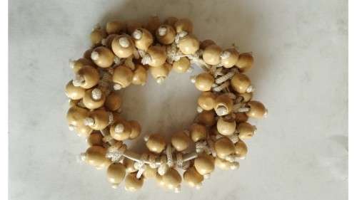 Multi Brown Bead -  elastic stretch