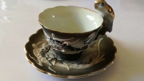 1900 - 1925`s Small Chinese dragon cup and saucer
