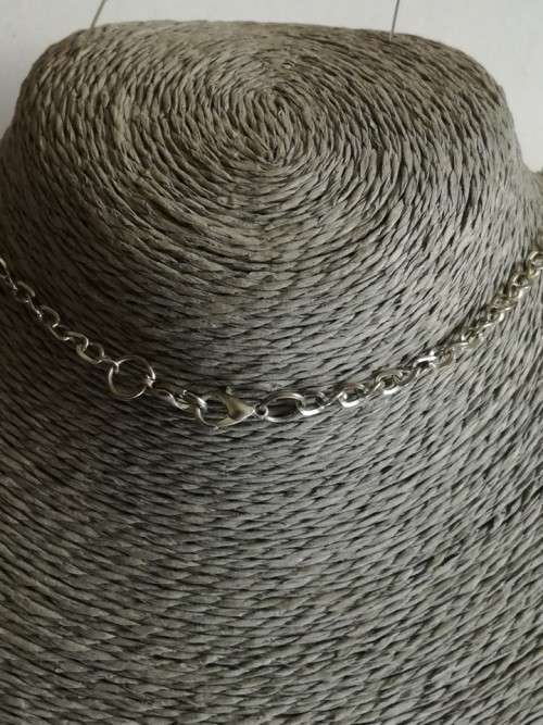 Beige Striped Stones Nekclace