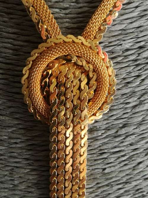 Faux Gold Knot Necklace