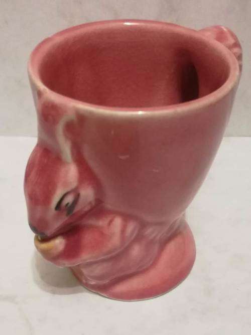 Vintage Royal Art Potteries Longton `C`  -   Pink Rabbit Egg  Holder