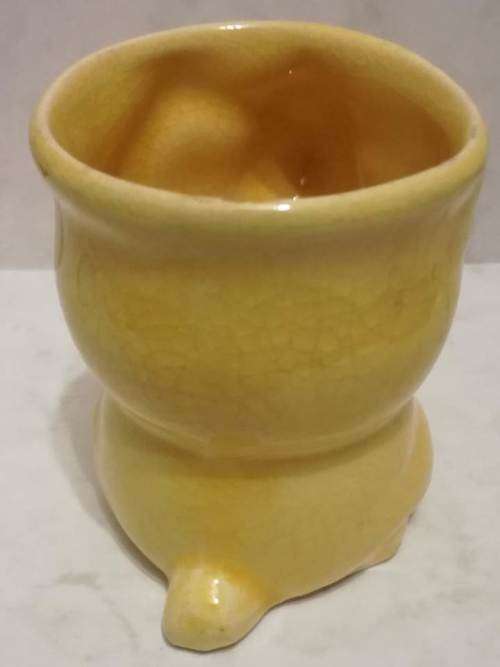 Vintage Royal Art Potteries Longton `C`  -   Yellow Rabbit Egg  Holder