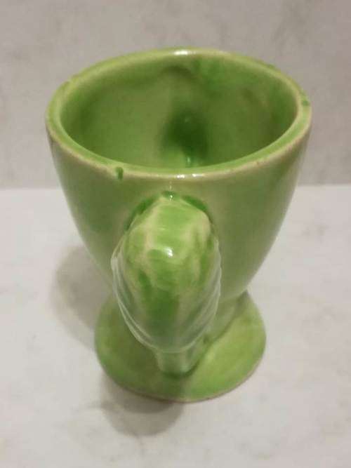 Vintage Royal Art Potteries Longton `C`  -   Green Rabbit Egg  Holder