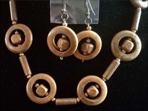 3 Piece - Wood tone Circle