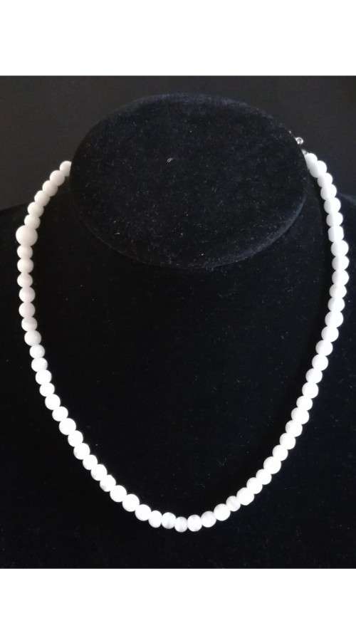 White stone necklace