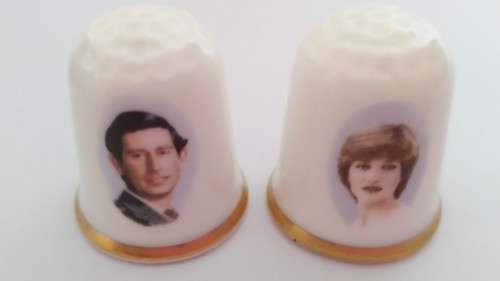 1981 Royal Wedding Prince Charles and Princess Diana Thimble Set