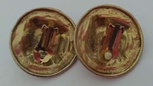 Gold Tone Faux Pearl Clip on Earrings