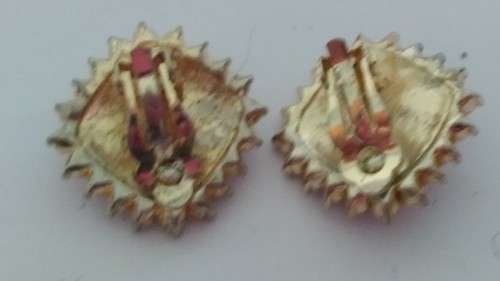 Red Square and Diamanté Clip on Earrings