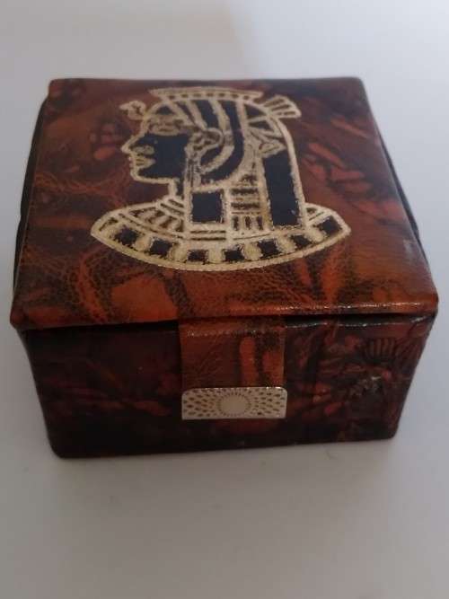 Egyptian Theme Faux Leather Box