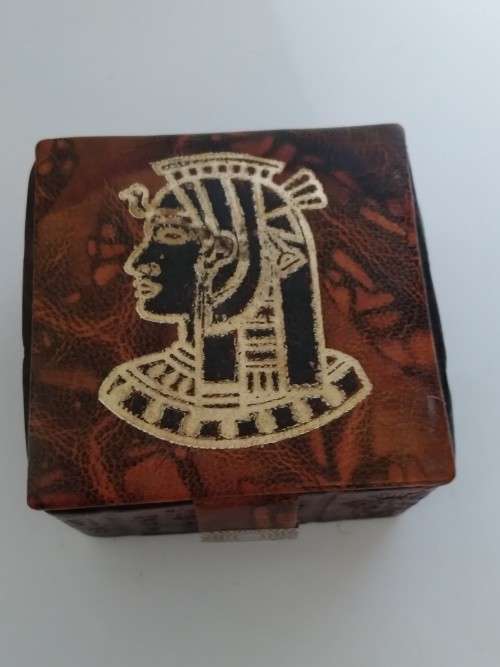 Egyptian Theme Faux Leather Box