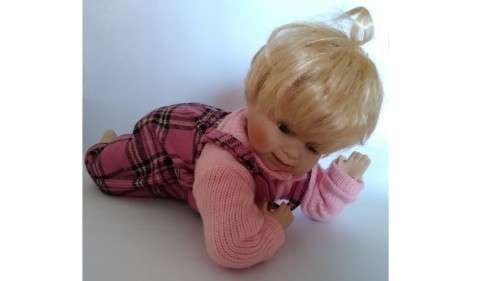 Crawling Pose LuLa Porcelain Doll