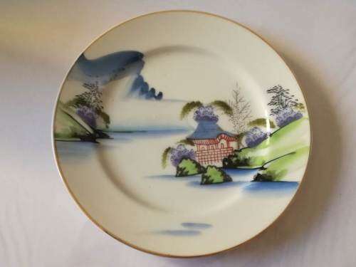 Soko China  - Hand Painted -  Lake Scene -  Side Plate