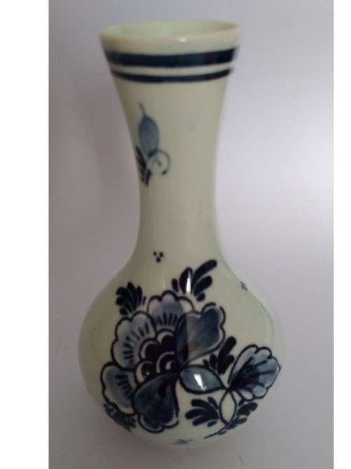 `Clearance Sale` - Blue Tone Delft Vase with Crown Marking