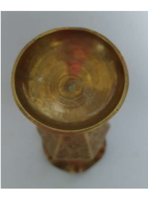 Short Brass Vase