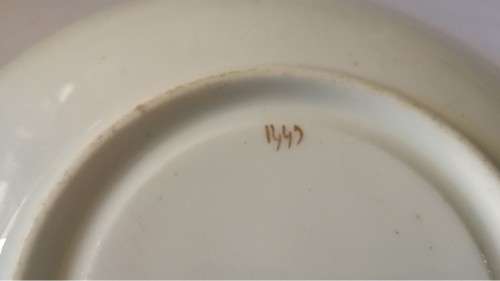Set of 5 - Pink Saucers with 3 Seascapes with Stone Ruins -  #1449