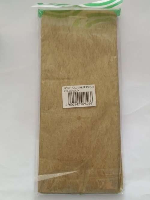 Crepe paper (tissue/gift) -  gold  - 1 sheet