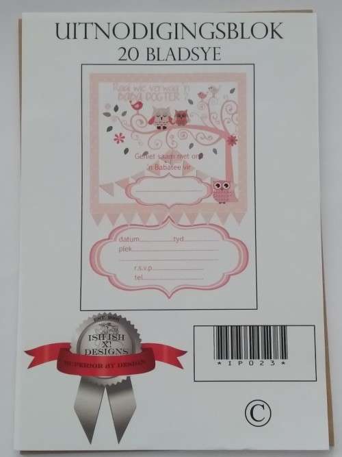 Babatee uitnodiging -  dogter